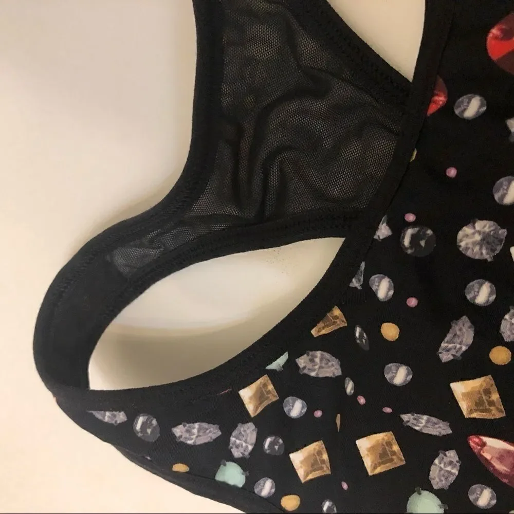 Victoria’s Secret Sports bra black jewel NWOT -S